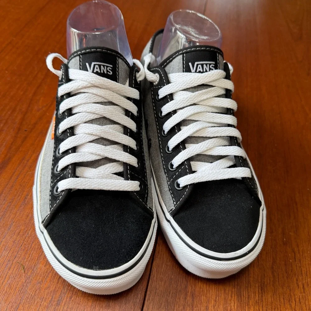 Vans Ferris Mens 8 Black Grey Textile Low Top Skate Shoes Streetwear Gorpcore
